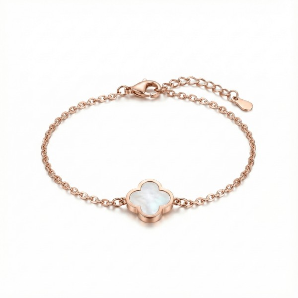 Gemini_Generated_Image_2zquok2zquok2zqu Rose Clover Charm Bracelet - Image 1