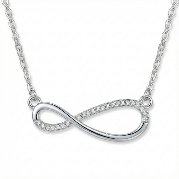 Infinity Flow Crystal Silver Chain Infinity Flow Crystal Silver Chain - Image 1