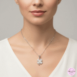 Lucky Glow Clover Silver Chain - Image 2