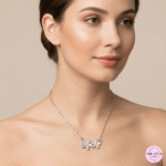 Twin Bloom Sparkle Silver Chain - Image 2