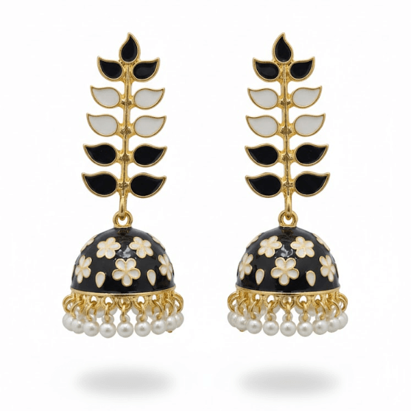 Midnight Bloom Jhumka Midnight Bloom Jhumka - Image 1