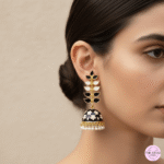 Midnight Bloom Jhumka - Image 2